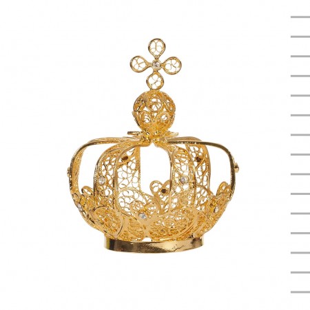 Coroa de Filigrana Metal nº 10 Com Pedras 4,5 cm de Diâmetro Coroa de Filigrana Metal nº 10 Com Pedras 4,5 cm de Diâmetro