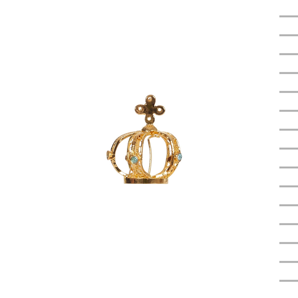 Coroa de Filigrana Metal Nº 5 Com Pedras 2,3 cm Diâmetro