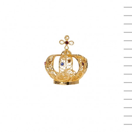 Coroa de Filigrana Metal nº 6 Com Pedras 2,9 cm Diâmetro Coroa de Filigrana Metal nº 6 Com Pedras 2,9 cm Diâmetro