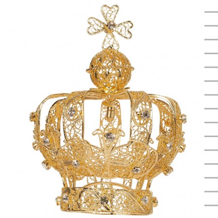 Coroa de Filigrana Metal nº14 Com Pedras 6 cm de Diâmetro Coroa de Filigrana Metal nº14 Com Pedras 6 cm de Diâmetro