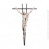 Cristo Rendilhado com Cruz Metal Parede 70 x 40 cm 