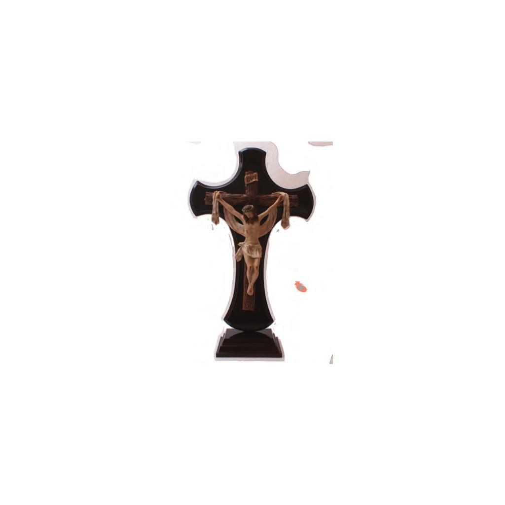 Crucifixo C/ Cruz de Madeira 51x29cm