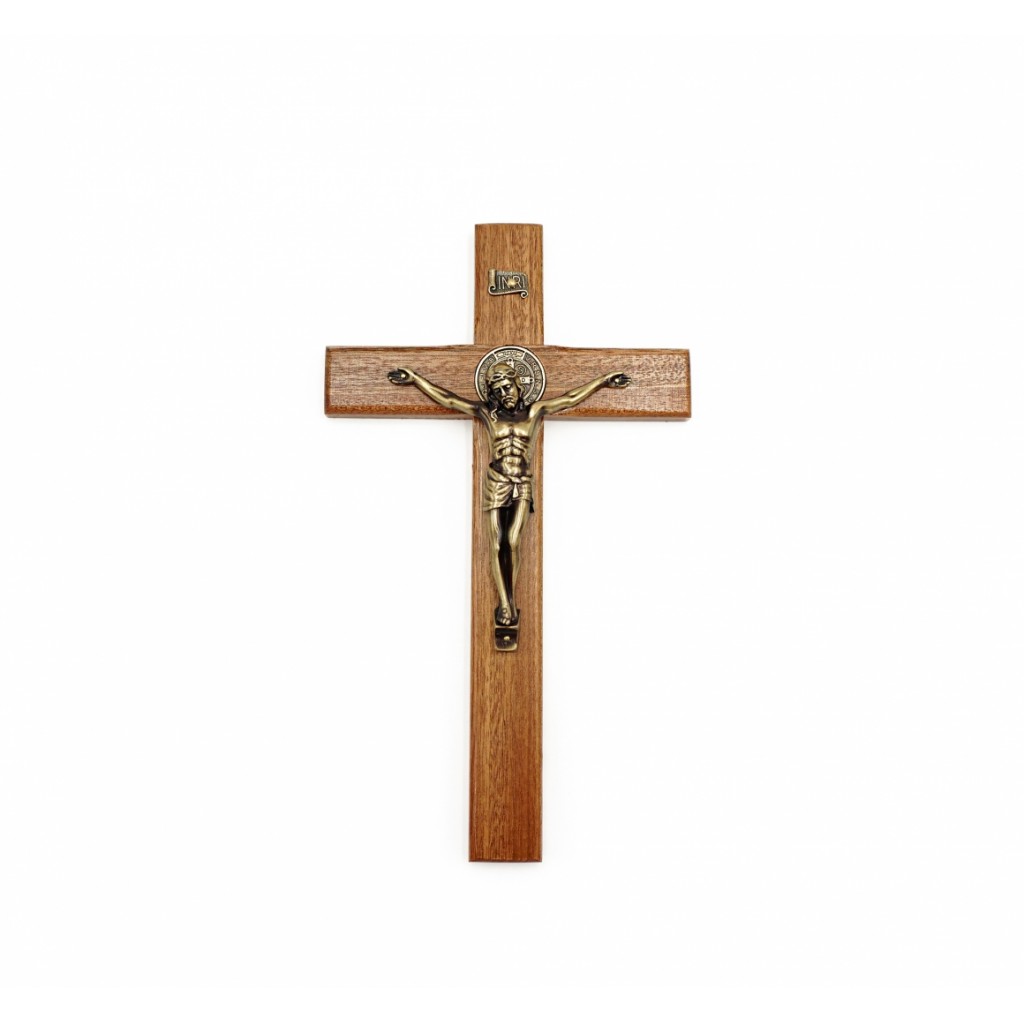 Crucifixo de Parede C/Medalha de S. Bento 23,5x14