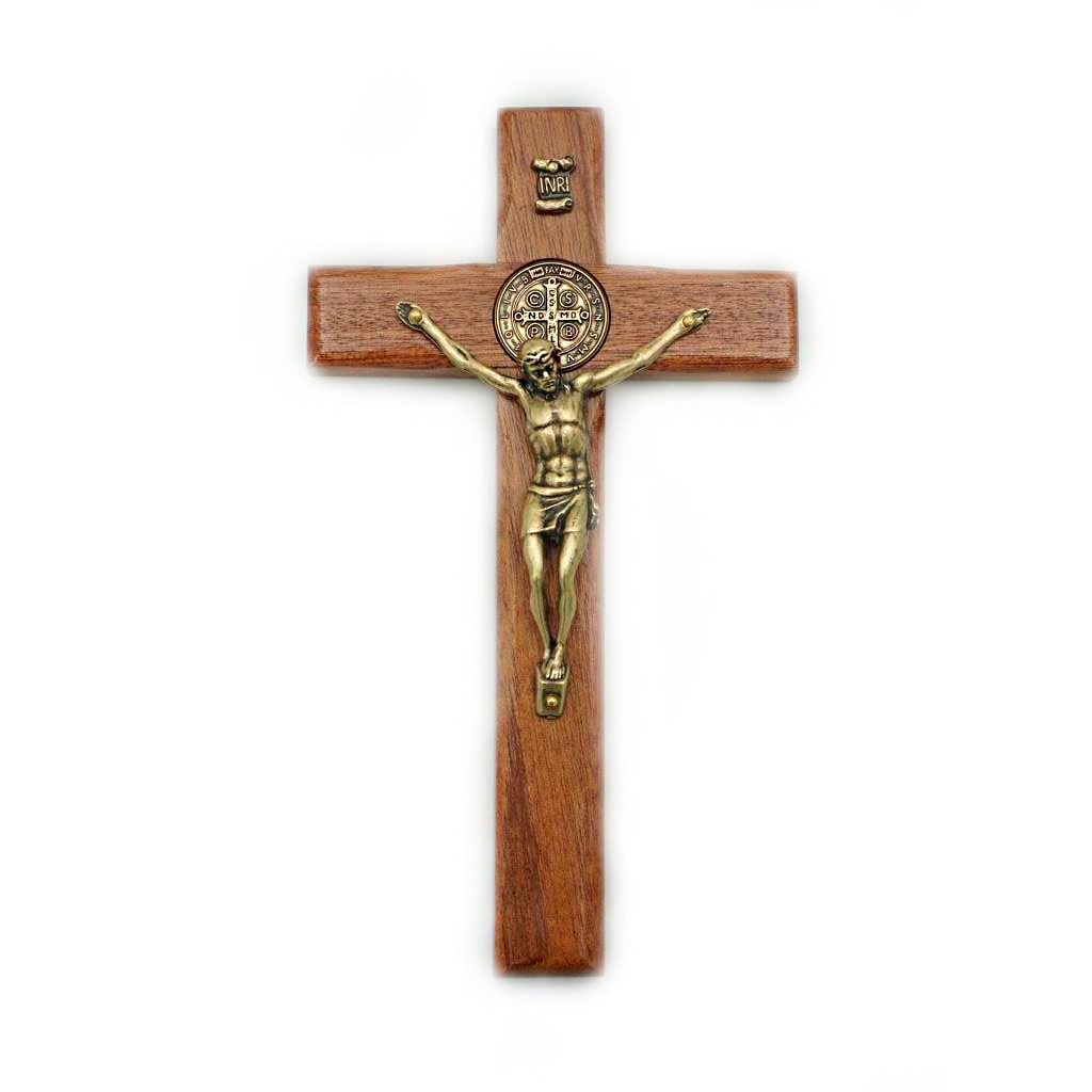 Crucifixo de Parede Medalha de S. Bento 20,5x12,5cm