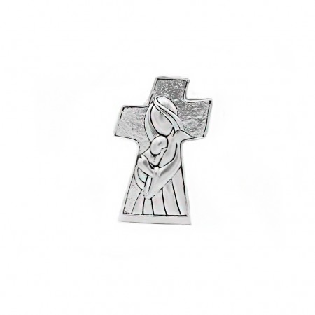 Crucifixo de Pousar Argentado Div. Motivos 9cm Crucifixo de Pousar Argentado Div. Motivos 9cm