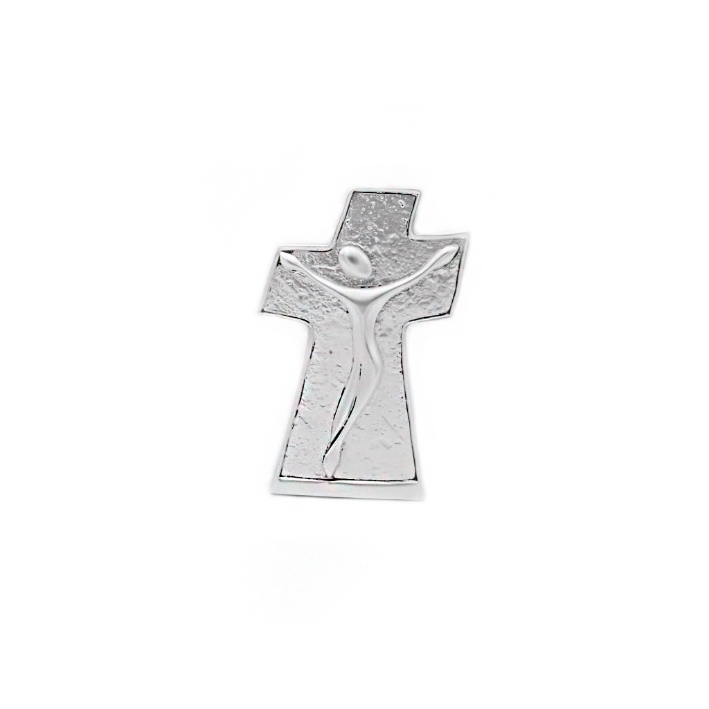 Crucifixo de Pousar Argentado Div. Motivos 9cm