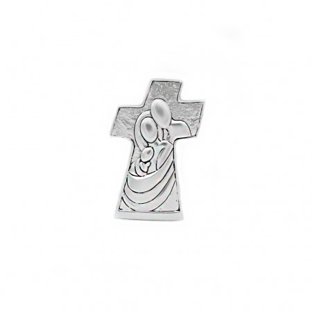 Crucifixo de Pousar Argentado Div. Motivos 9cm Crucifixo de Pousar Argentado Div. Motivos 9cm