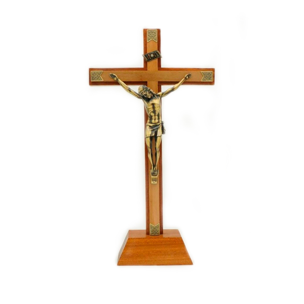 Crucifixo Duplo de Pé 46.4*25cm