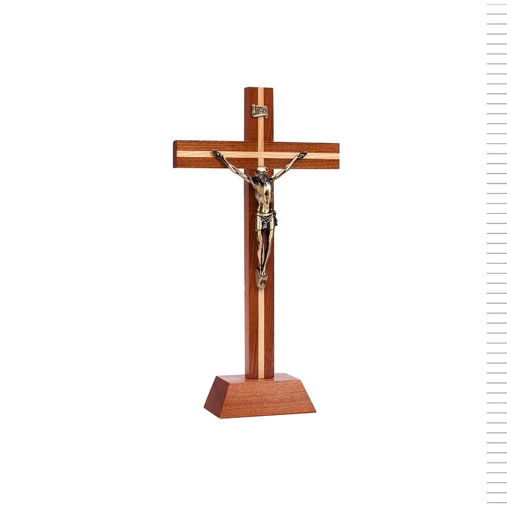 Crucifixo Pousar Madeira 2 cores 31*18cm