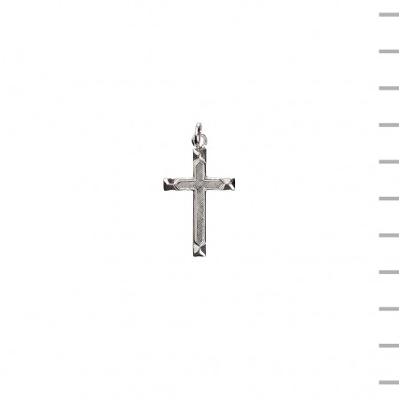 Cruz com Chapa Riscada e Lisa de Prata 925 1,2gr Cruz com Chapa Riscada e Lisa de Prata 925 1,2gr