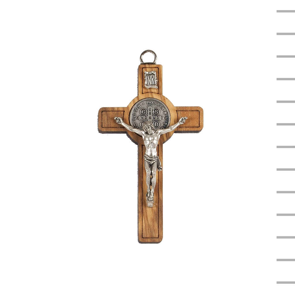 Cruz de São Bento de Madeira com Caixa e Oração