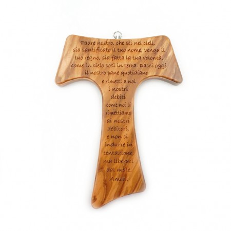 Cruz de Tau 20cm C/ Pai Nosso Cruz de Tau 20cm C/ Pai Nosso