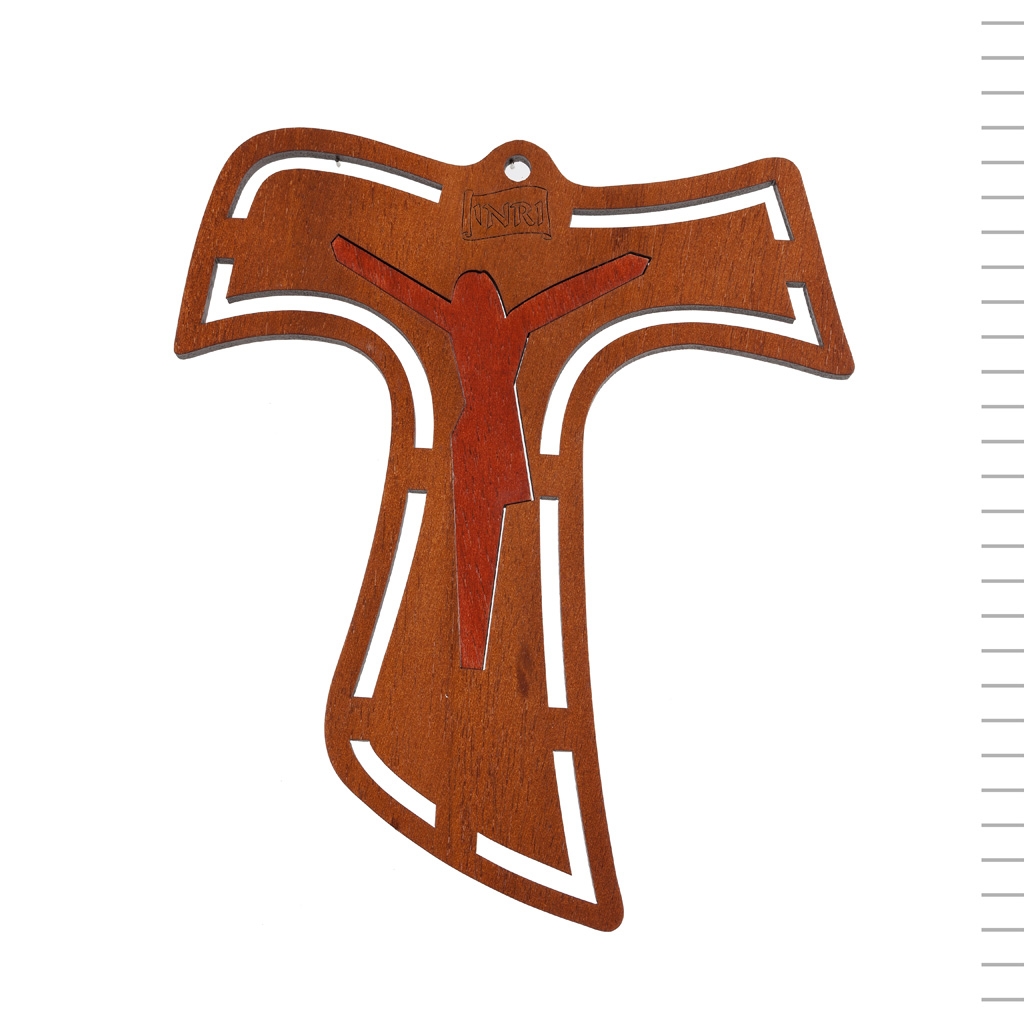 Cruz de Tau Madeira Bicolor 22cm
