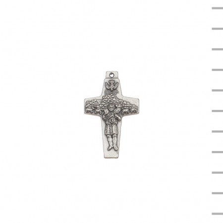 Cruz Papa Francisco Oxidada Pequena