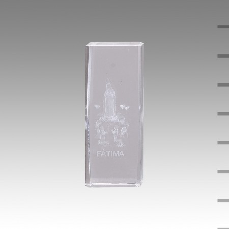 Cubo Cristal Aparição De Fátima 9*4