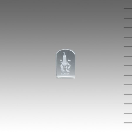 Cubo Cristal com Cúpula Aparição de Fátima 2.8*1.8cm