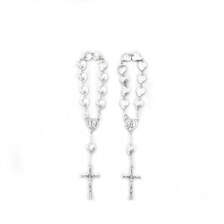 Dezena de Metal com Corações de Fátima Dezena de Metal com Corações de Fátima