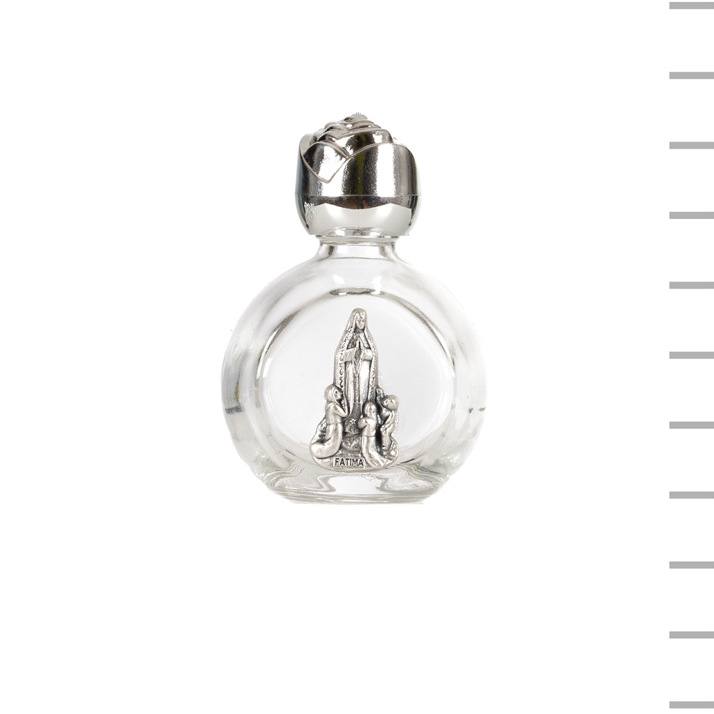 Frasco Pequeno Agua Fátima Imagem de Metal