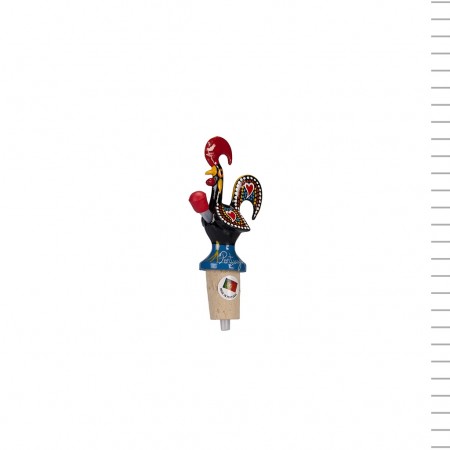 Galo de Barcelos em Metal com Rolha Vermelha Galo de Barcelos em Metal com Rolha Vermelha