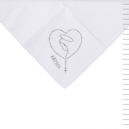 Lenço de Fátima Bordado com Rosário Lenço de Fátima Bordado com Rosário