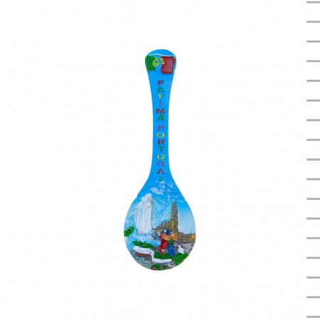 Magnético Poliresina Colher Com Fátima KN2750; (KN4160) Magnético Poliresina Colher Com Fátima KN2750; (KN4160)