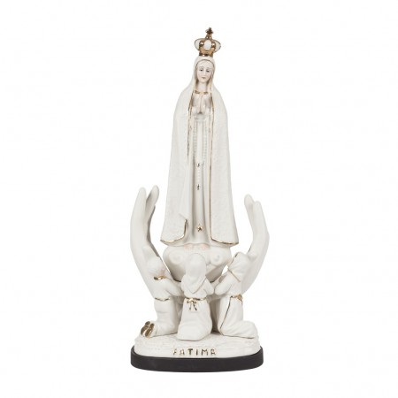 Mãos de Porcelana Aparição de Fátima Ouro - 34cm Mãos de Porcelana Aparição de Fátima Ouro - 34cm