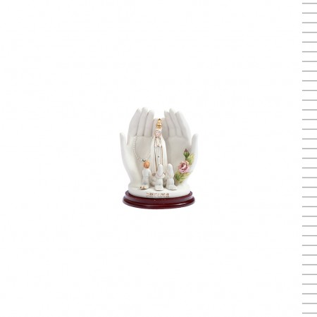 Mãos Pequenas em Porcelana Fina Ouro 12cm