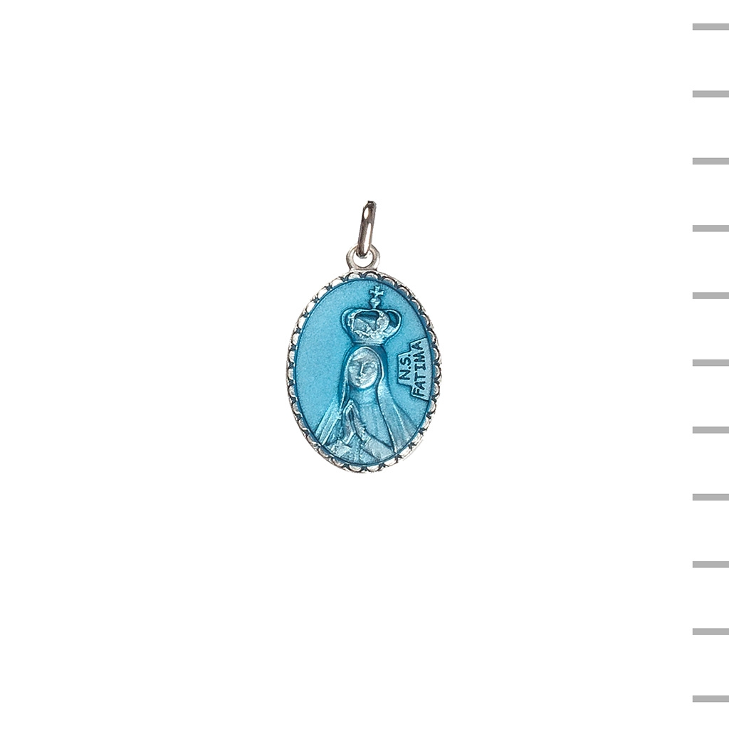 Medalha Alpaca Azul Milagrosa Grande