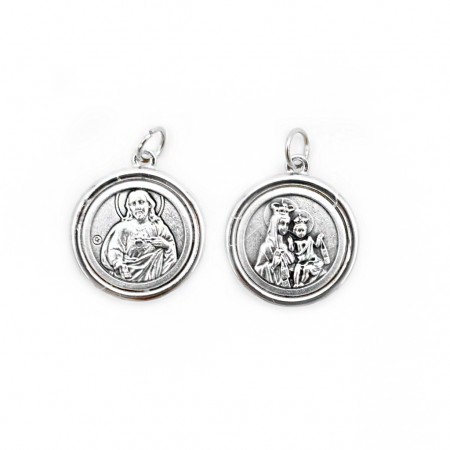 Medalha Argentada C/ Diversos Santos T23 (Nossa Senhora do Carmo)