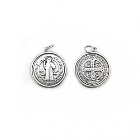 Medalha Argentada C/ Diversos Santos T23 (São Bento) Medalha Argentada C/ Diversos Santos T23 (São Bento)