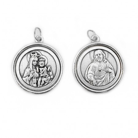 Medalha Argentada C/ Diversos Santos T30 Medalha Argentada C/ Diversos Santos T30