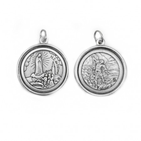 Medalha Argentada C/ Diversos Santos T30 Medalha Argentada C/ Diversos Santos T30