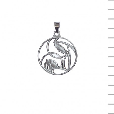 Medalha de Prata Estilizada Amor de Mãe 3,79gr Medalha de Prata Estilizada Amor de Mãe 3,79gr