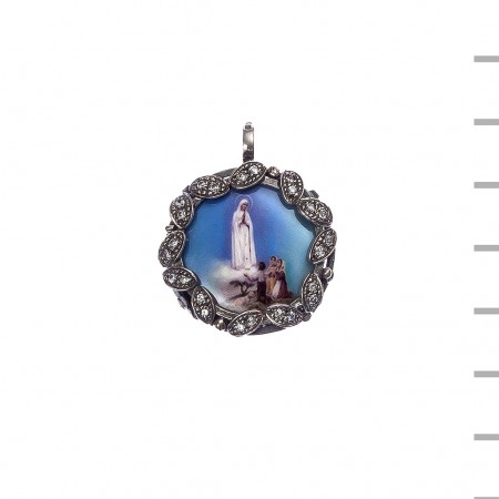 Medalha Prata e Esmalte Redonda 24mm Medalha Prata e Esmalte Redonda 24mm