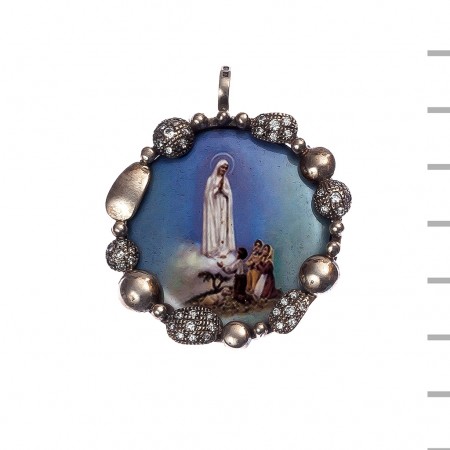 Medalha Prata e Esmalte Redonda 40mm Medalha Prata e Esmalte Redonda 40mm