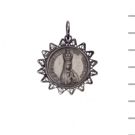 Medalha Prata e Filigrana Fátima Coroada 5,50gr Medalha Prata e Filigrana Fátima Coroada 5,50gr