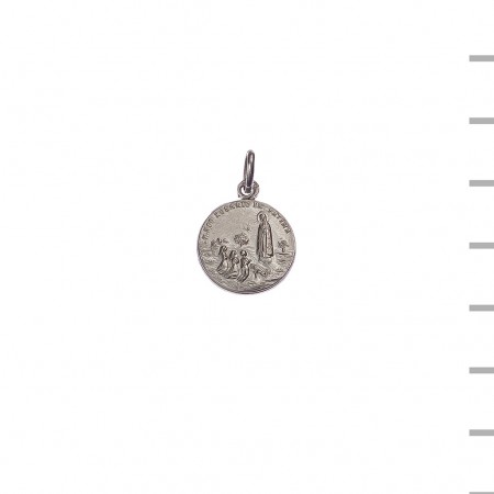 Medalha Prata N. Sra. Fátima Redonda 1,5cm 1ME