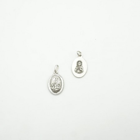 Medalha Prata Oval C/ Cercadura Aparição Medalha Prata Oval C/ Cercadura Aparição