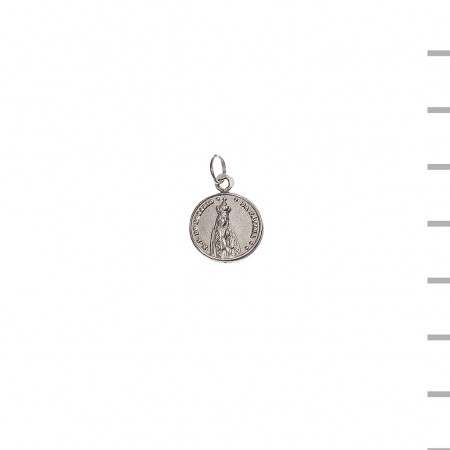 Medalha Prata Oval Fátima 0,80gr