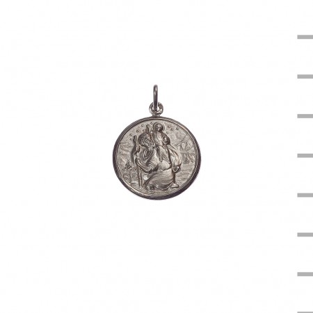 Medalha Prata São Cristóvão 2,5cm 1ME Medalha Prata São Cristóvão 2,5cm 1ME
