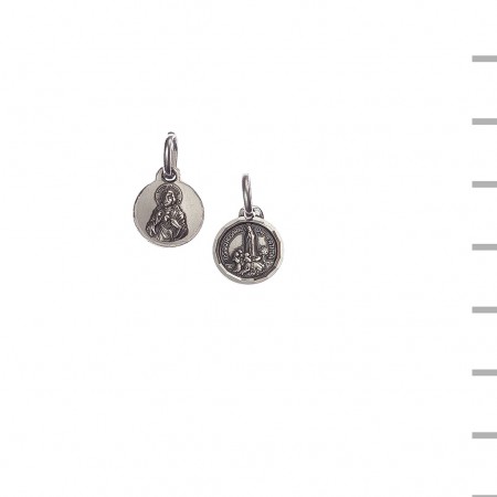 Medalha Redonda Aparição Pequena Prata 1,30gr Medalha Redonda Aparição Pequena Prata 1,30gr