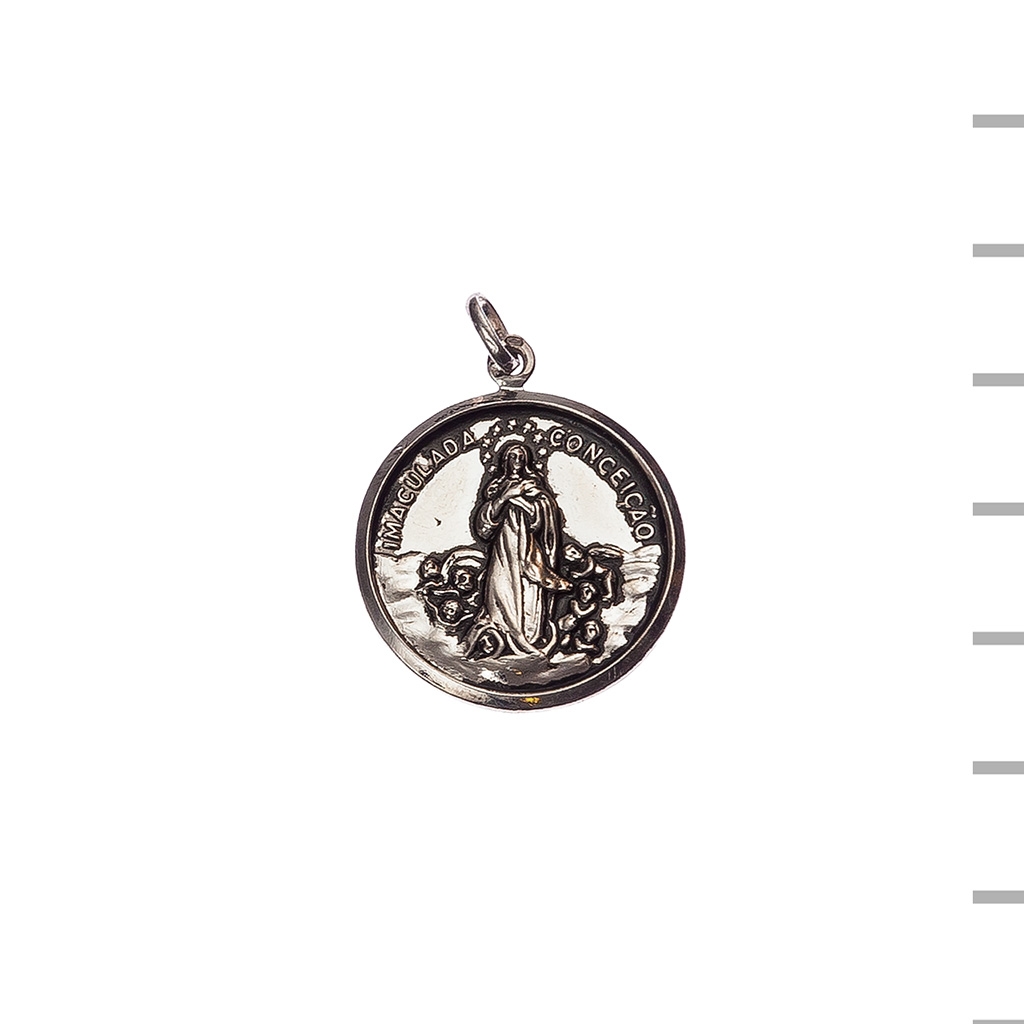 Medalha Redonda Prata Diversos Santos 2,5cm 3,50gr