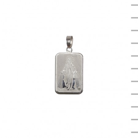 Medalha Sra das Graças em Aço Inox com Oração Medalha Sra das Graças em Aço Inox com Oração