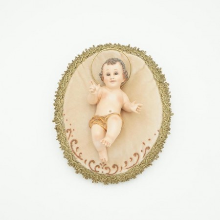 Menino Jesus Pintura Antiga 15 Cm Menino Jesus Pintura Antiga 15 Cm