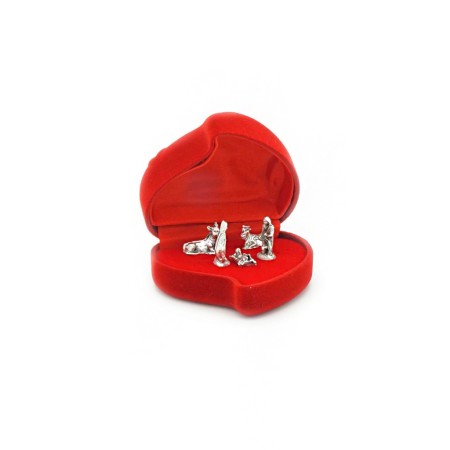 Mini Presépio Coração Grande Veludo