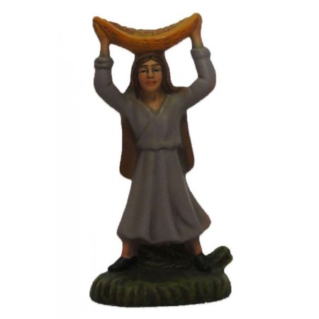 Mulher a Vender Fruta com Cesto na Cabeça 10cm Mulher a Vender Fruta com Cesto na Cabeça 10cm