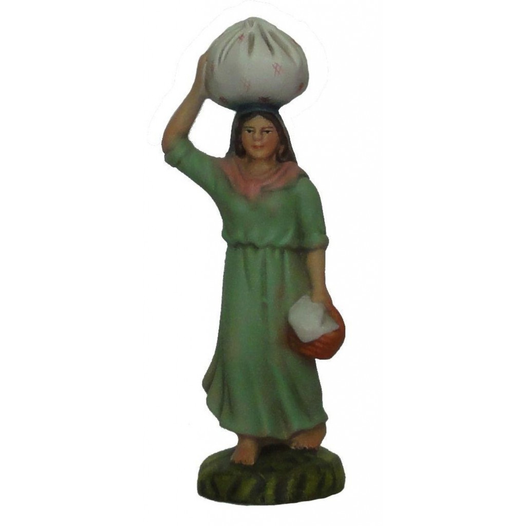 Mulher com Saco na Cabeça 16cm