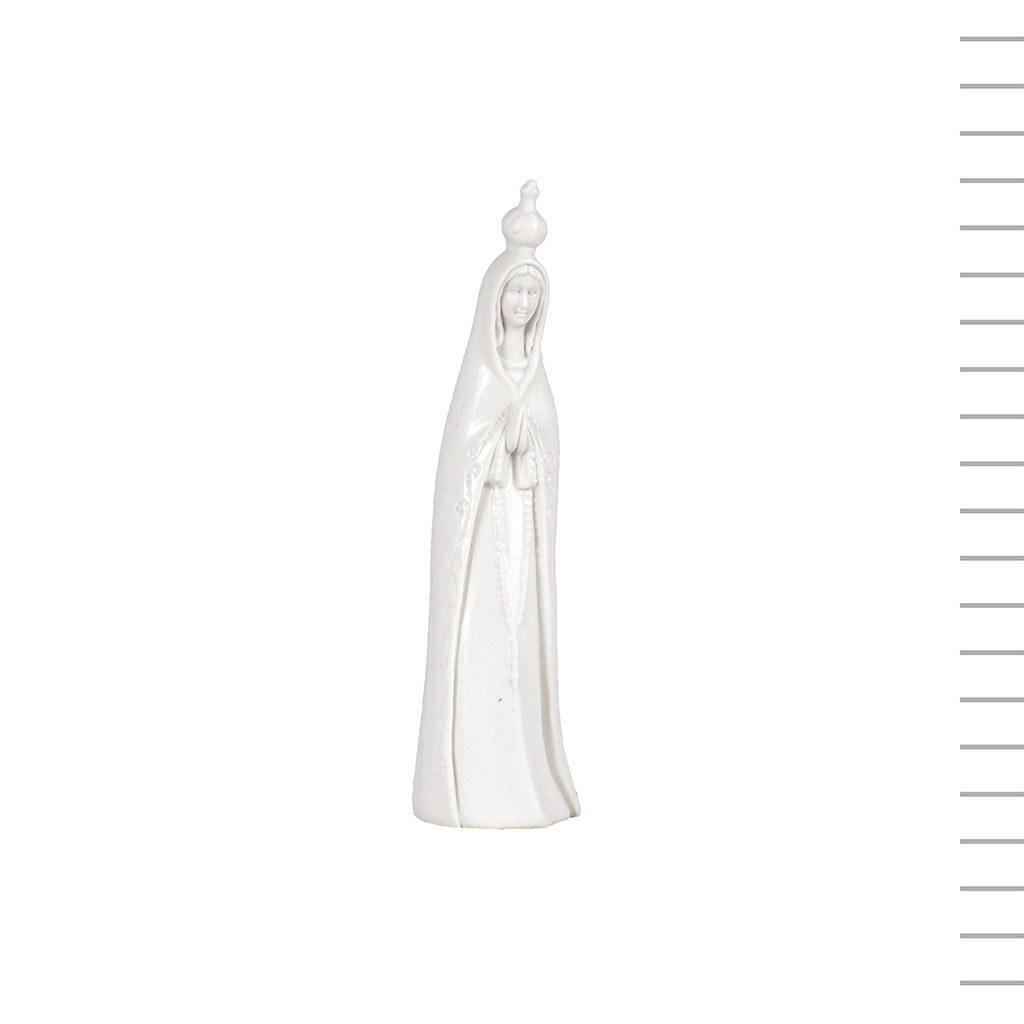 Nossa Senhora de Fátima Estilizada Porcelana Branca 13cm