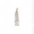 Nossa Sra. de Fátima Porcelana Dourada 18cm
