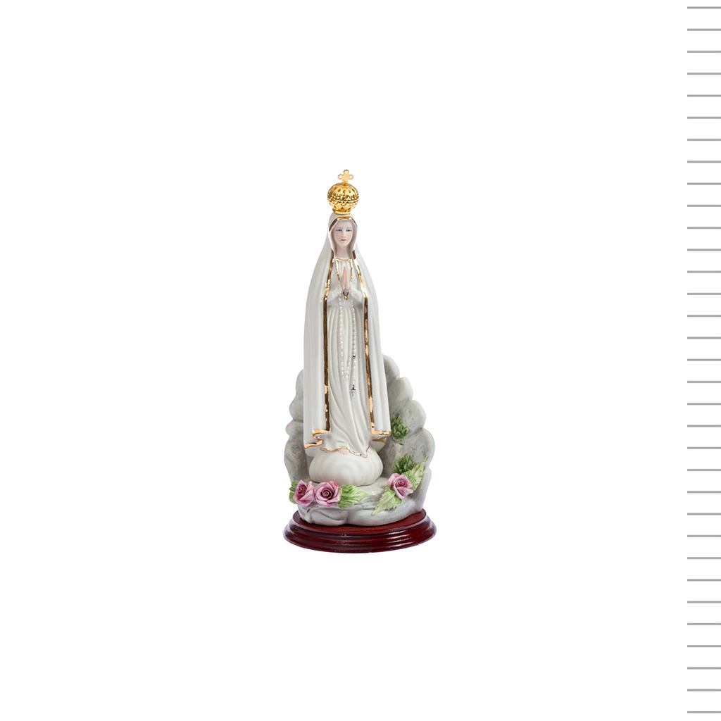 Nossa Sra. de Fátima Porcelana Muro 18,50cm